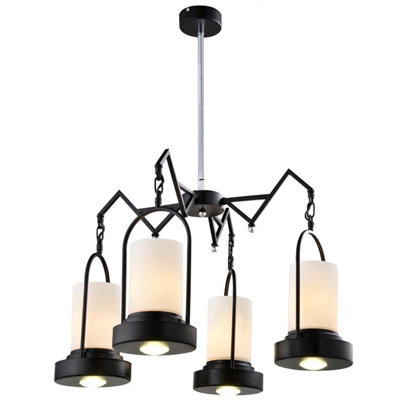 Люстра подвесная Light House ES-15921/4 на четыре лампы Черный