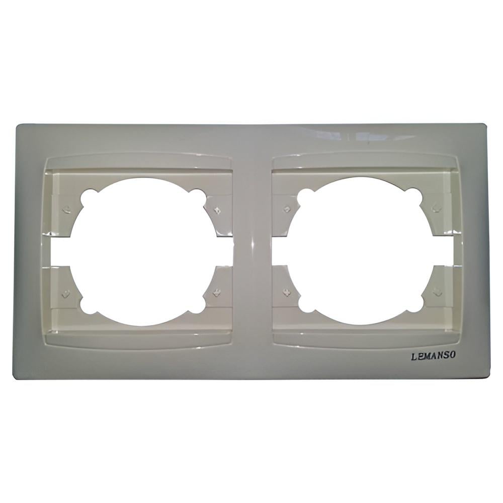 Рамка 2-постовая Lemanso Сакура вертикальная Кремовая (LMR1132)