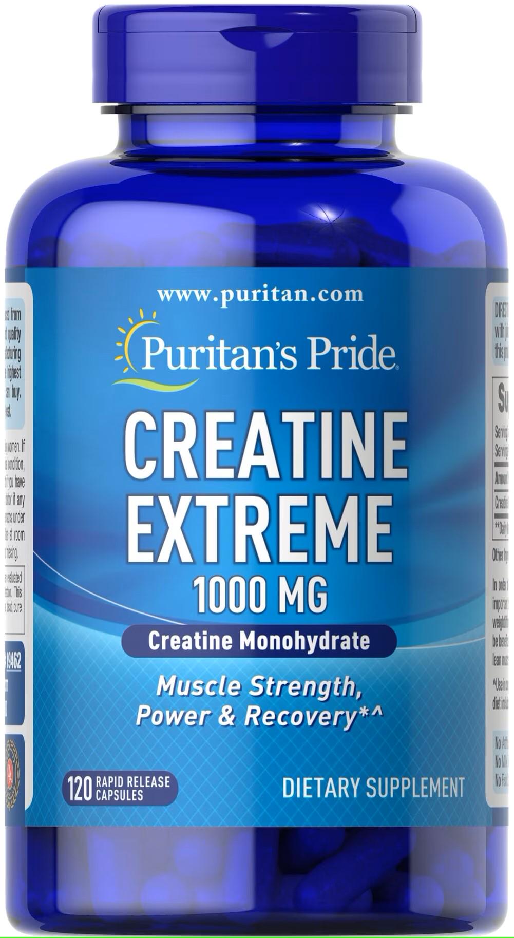 Креатин Puritan's Pride Creatine Extreme 1000 mg 120 капс.