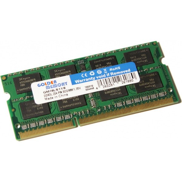 Оперативная память Golden Memory SODIMM DDR3L 8GB 1600MHz PC3-12800 (GM16LS11/8)