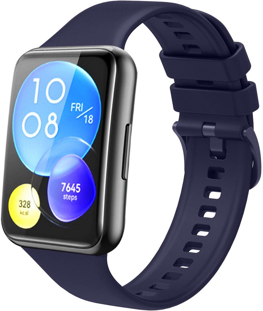 Ремешок Jsota для Huawei Watch Fit 2 силиконовый Dark Blue (28081-5D)