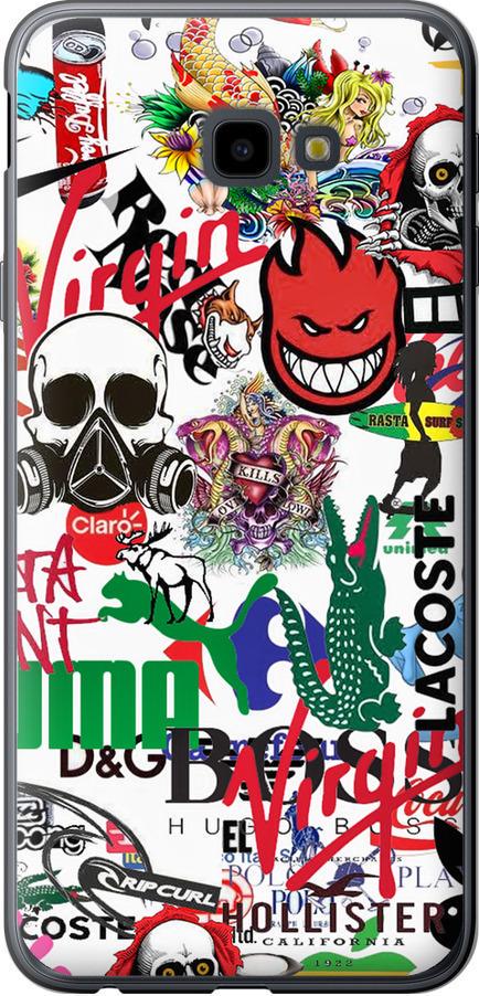 Чехол на Samsung Galaxy J4 Plus 2018 Many different logos (4022u-1594-42517) Чехол на Samsung Galaxy J4 Plus 2018 Many different logos (4022u-1594-42517)