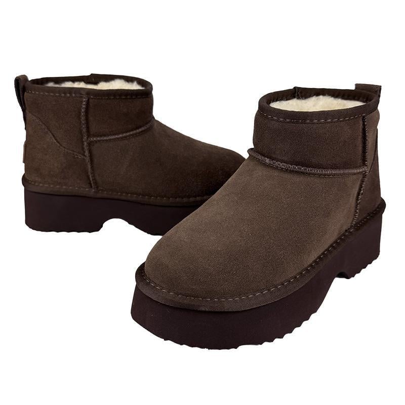 Угги женские каблук платформа 8021-24 p. 36 22,5 см Коричневый - фото 2