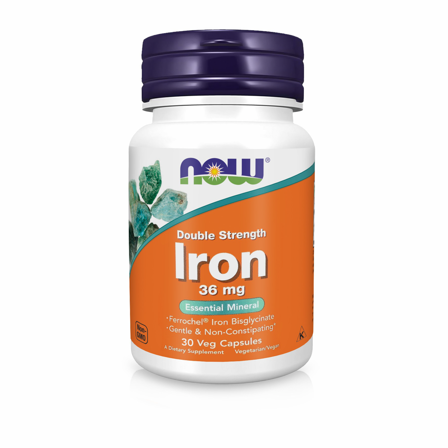 Железо двойной концентрации Now Iron 36 mg 30 капсул