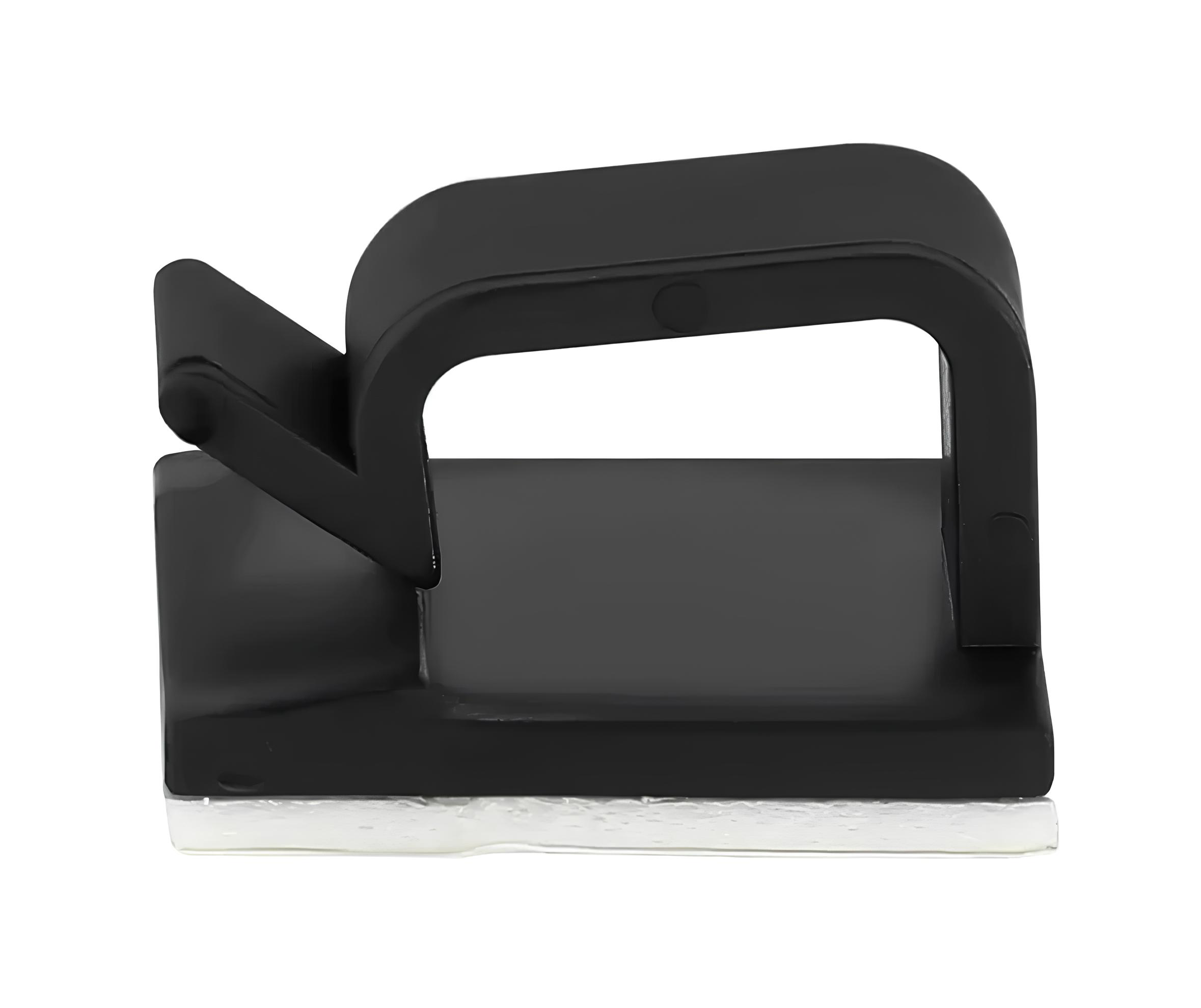 Органайзер-фіксатор кабелю Captain самоклеючий 3M 20 шт. L Чорний (552344583)