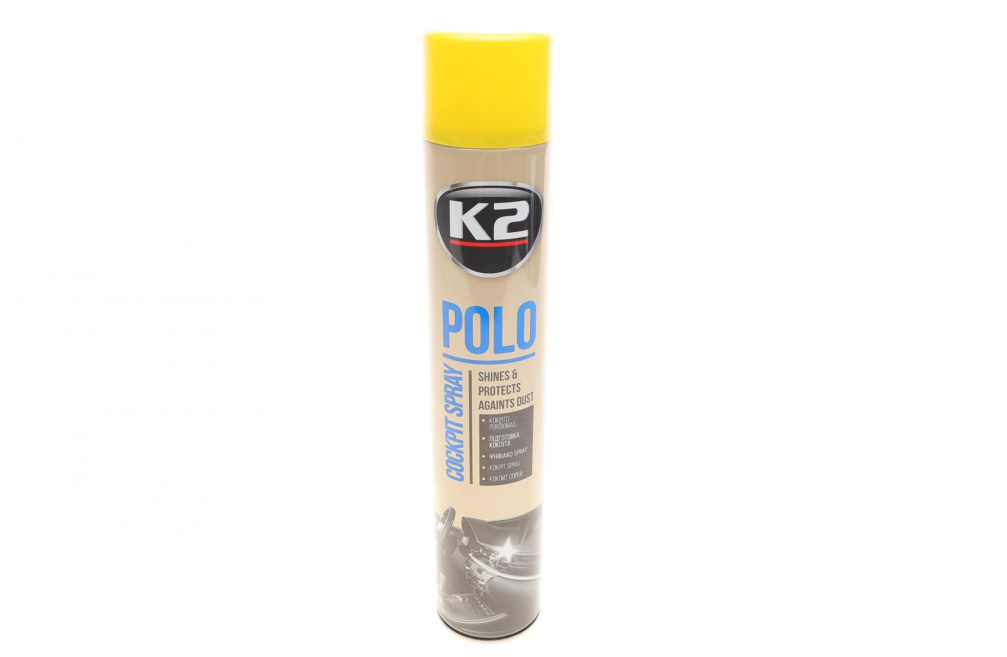 Поліроль для торпедо K2 Perfect Polo Cockpit Spray lemon 750 мл (K407CY1)