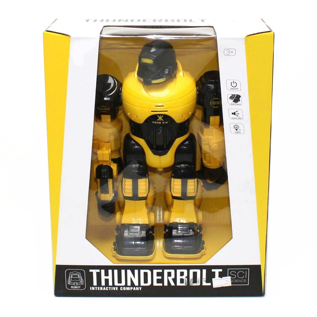Робот игрушка Jia Yu Toy Thunderbolt ходит со светом и звуком Желтый (058146) - фото 3