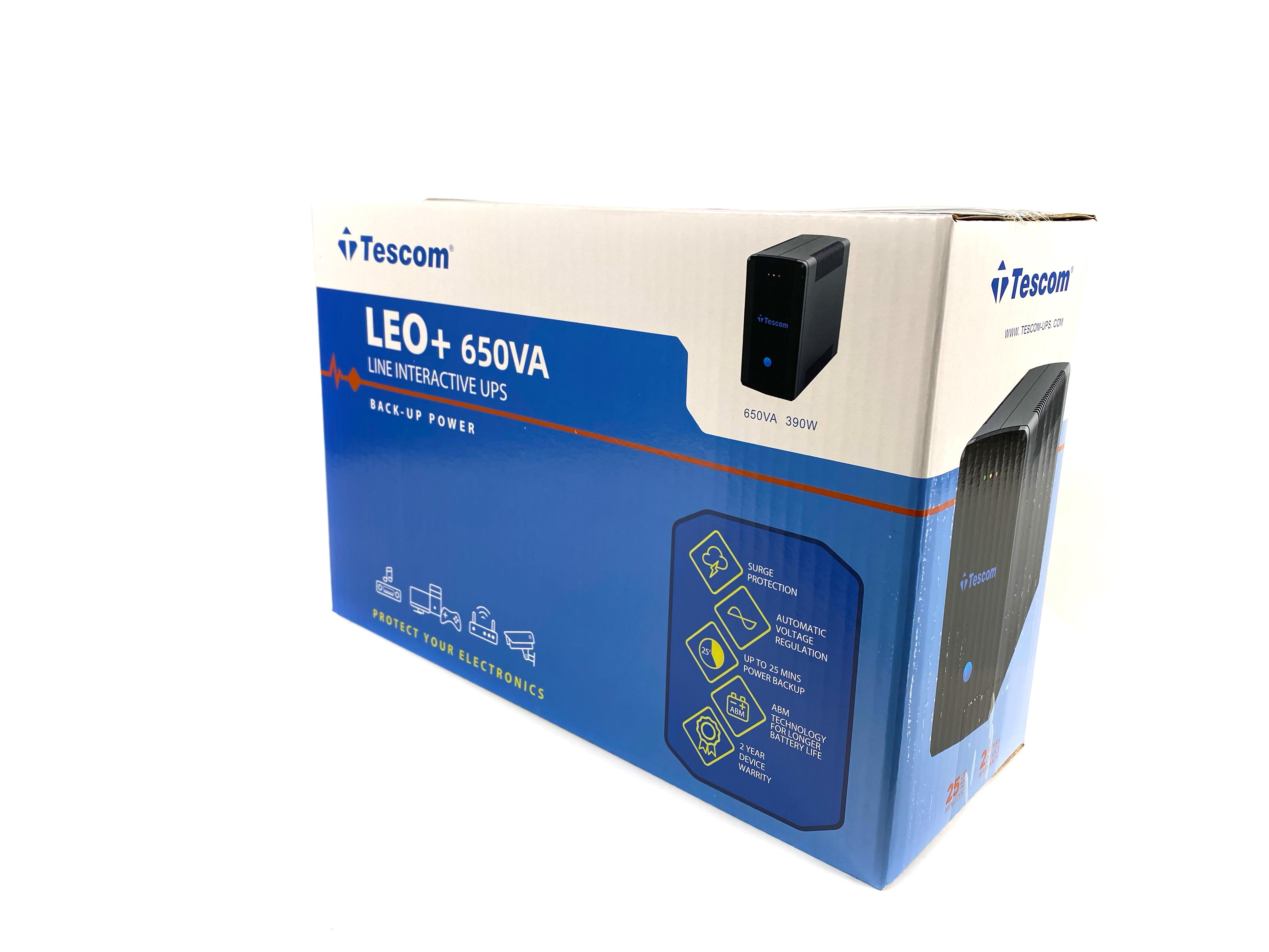 Джерело безперебійного живлення Tescom Leo II Pro LCD 650VA usb 2 розетки з правильною чистою синусоїдою - фото 5