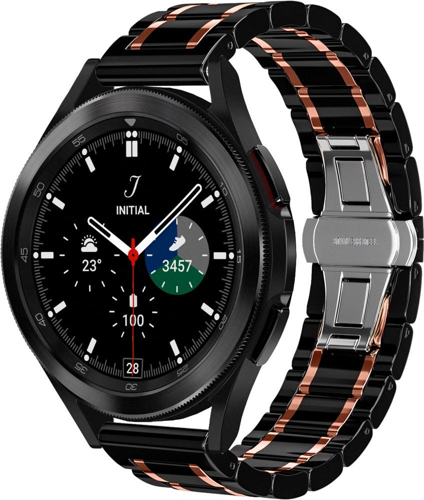Ремешок керамический Ceramo для Galaxy Watch 4 Classic 46 мм Black/Pink (28728-51)