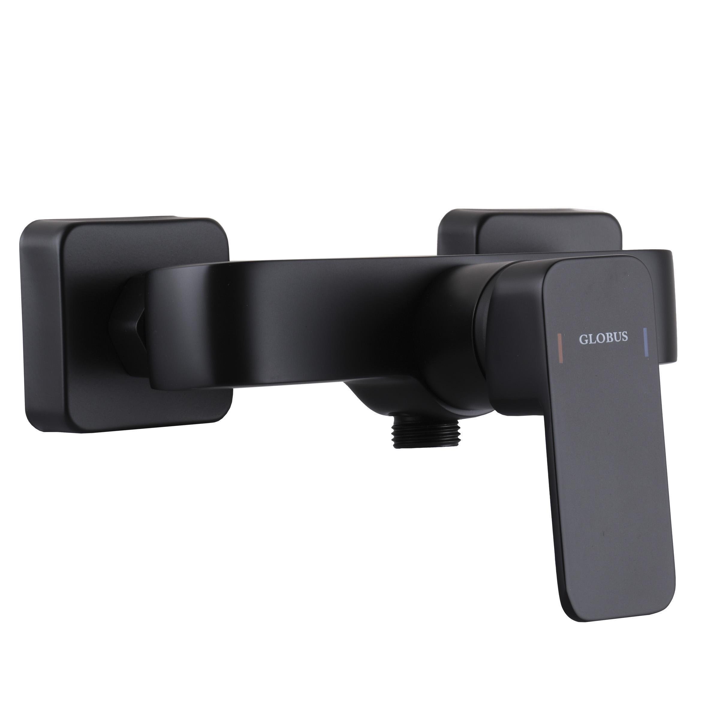 Смеситель для душа с душевым комплектом GLux Milano GLM-105N-10-BB Черный (23320)