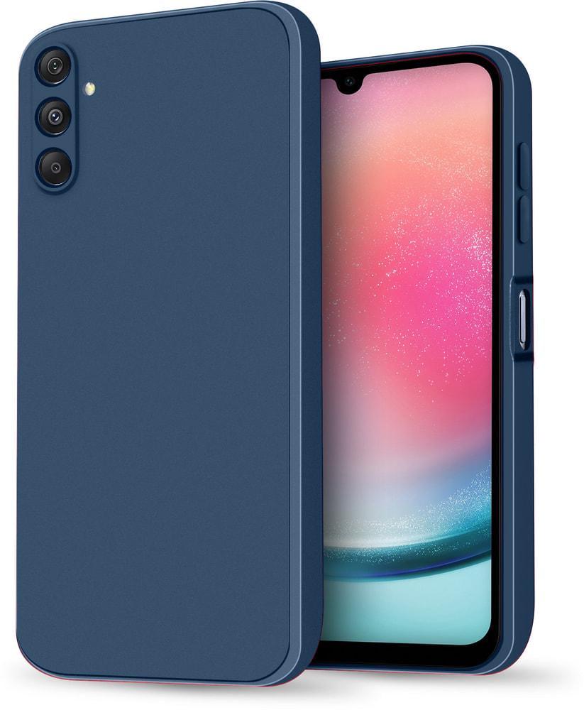 Силиконовый чехол HardCorner Samsung Galaxy A24 A245 (с микрофиброй) Blue (34798-28)