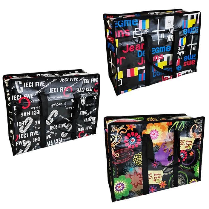 Сумка хозяйственная №2 с принтом 50х35х20 см 7 шт. в ассортименте (2148)