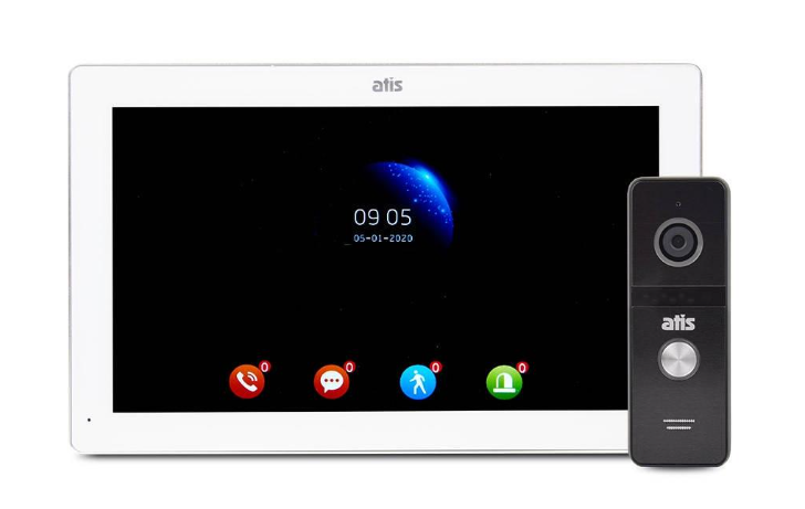 Комплект видеодомофона ATIS AD-1070FHD/T с поддержкой Tuya Smart и AT-400FHD Black (2305266)