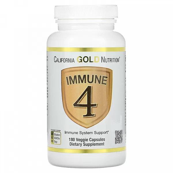 Натуральна добавка для імунітету California Gold Nutrition Immune 4 180 Veg Caps