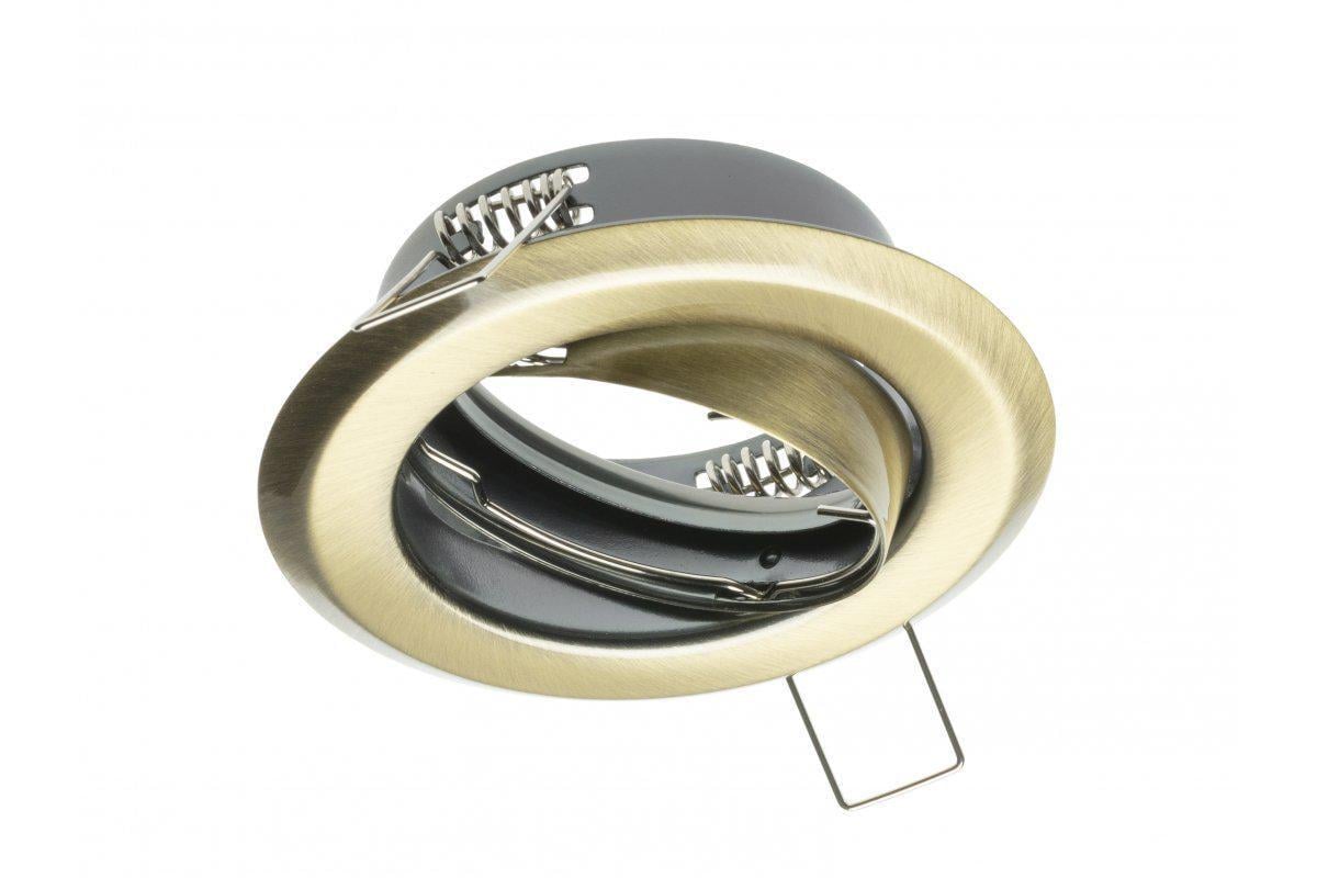 Светильник точечный GTV PARMA III врезной каркас IP20 старое с регуляцией Золото