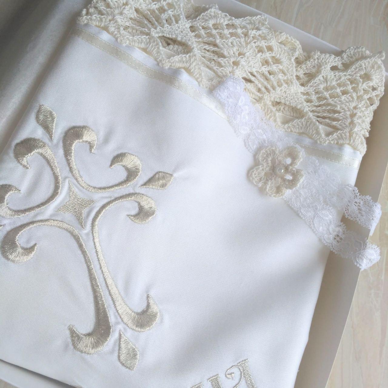 Крыжма крестильная Дар с кружевом (2181771948) - фото 4