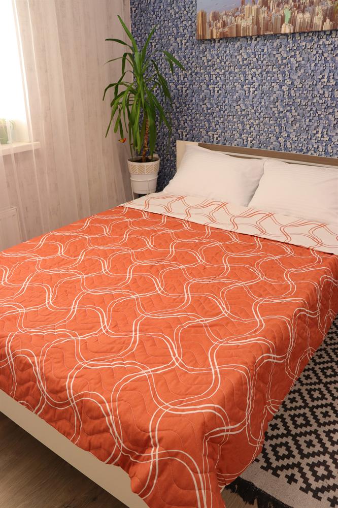 Покривало-підковдра стьобане Lighthouse 4 сезони 200х220 см Weave-Orange