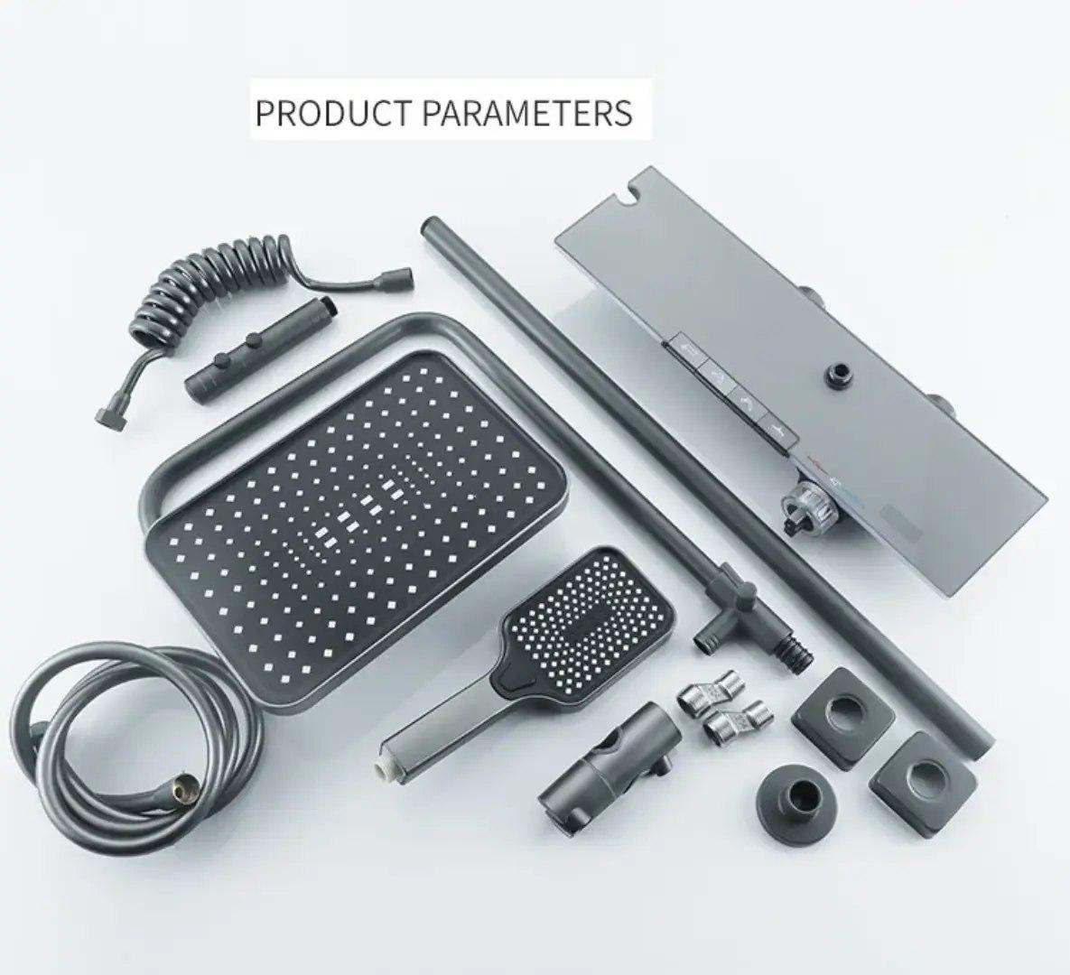 Душова система Epelli Basconi Display Grafito з підсвічуванням/з тропічним душем/лійкою/водоспадом/гігієнічним душем Графіт (29505710) - фото 4 Душова система Epelli Basconi Display Grafito з підсвічуванням/з тропічним душем/лійкою/водоспадом/гігієнічним душем Графіт (29505710) - фото 4