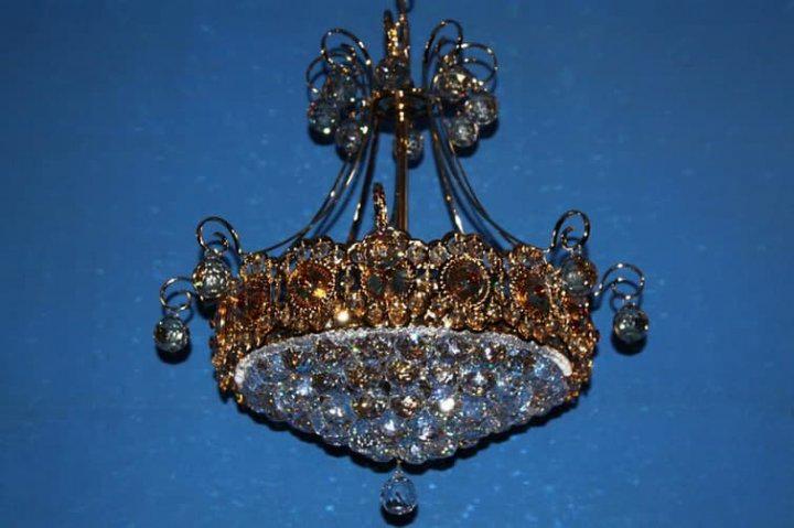 Кришталева люстра L0495/8 Золото/Коричневий (AN000630)