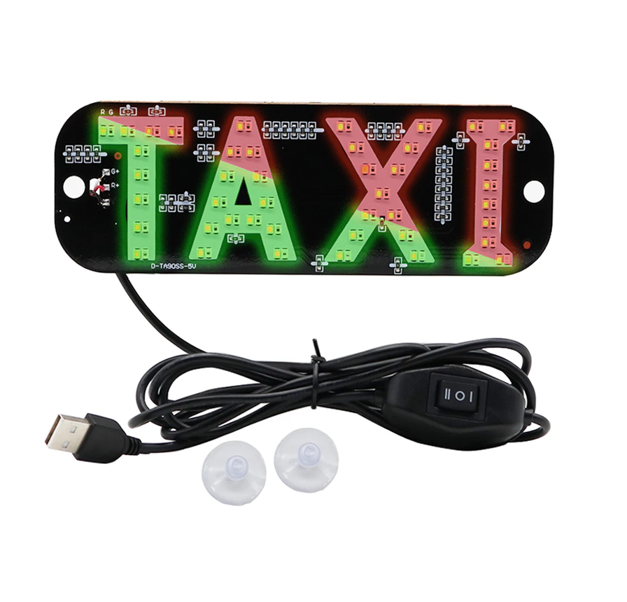 Табличка светодиодная TAXI от USB Красный/Зеленый (2062890564)