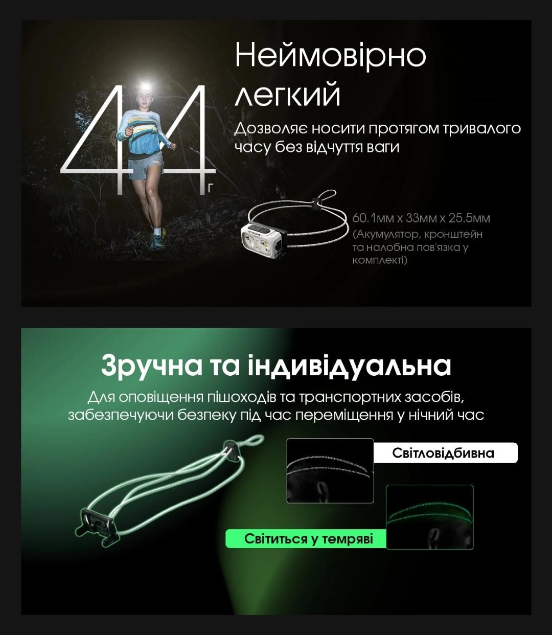 Ліхтар налобний Nitecore NU21 USB type-C 360 Лм 500 мАг Білий (010221) - фото 8 Ліхтар налобний Nitecore NU21 USB type-C 360 Лм 500 мАг Білий (010221) - фото 8