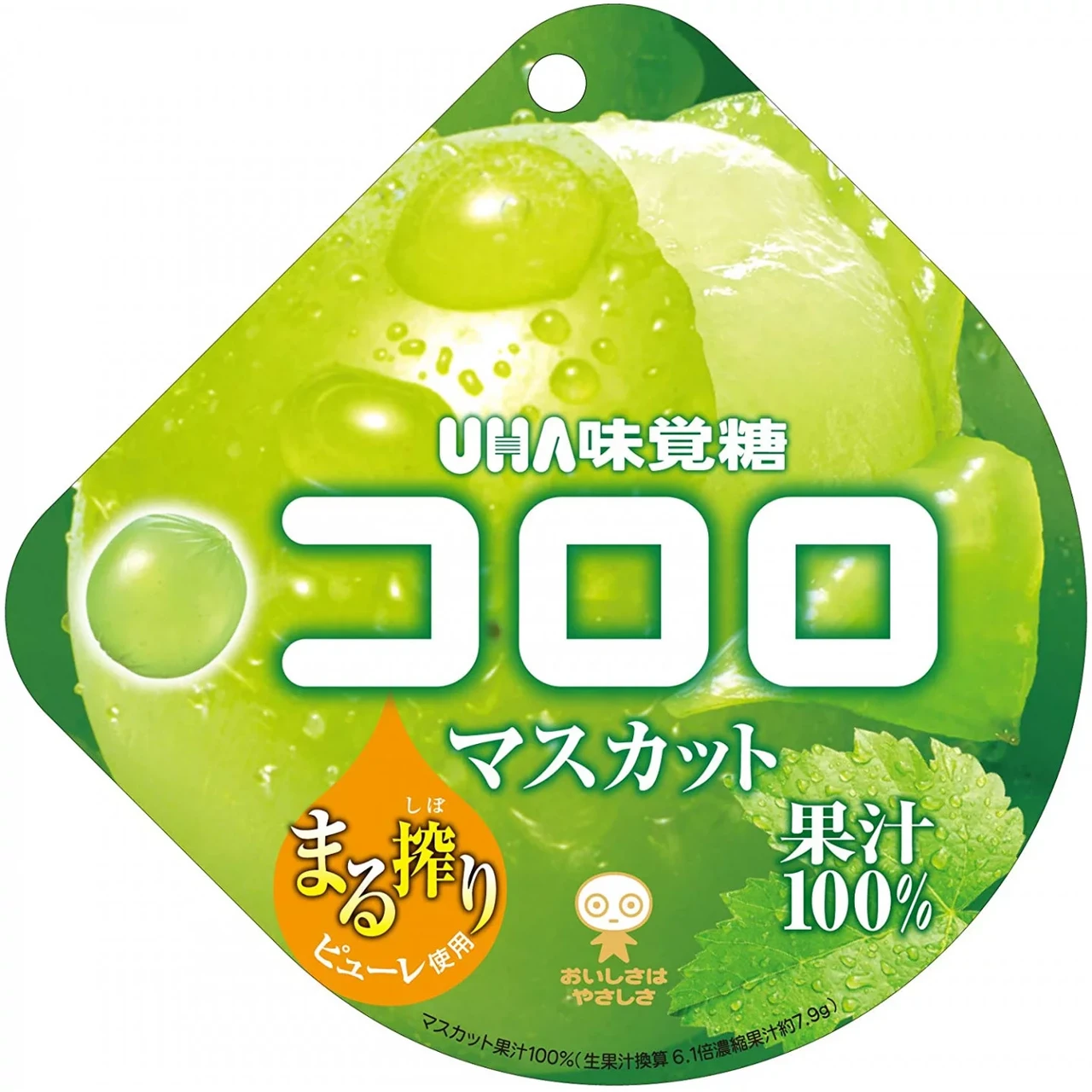 Конфеты японские желейные Kororo Fruit Juice Gummy со вкусом мускатного винограда 48 г (2354976401)