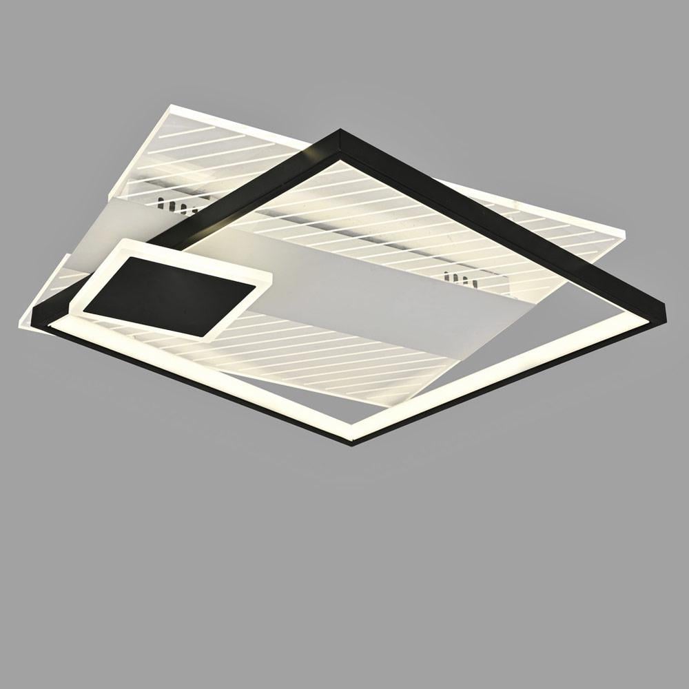 Люстра потолочная светодиодная Light House SY-20261/S BK/WH 104W 500х500х80 мм Белый/Черный