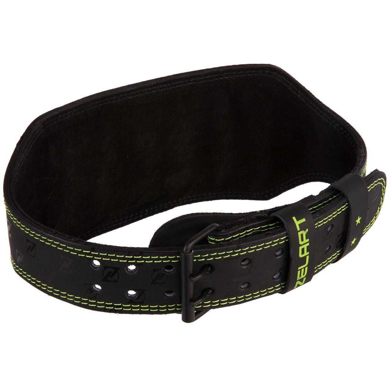 Пояс атлетический кожаный Zelart VL-3342 110-125 см с подкладкой для спины M спинка 15 см (2532847916)