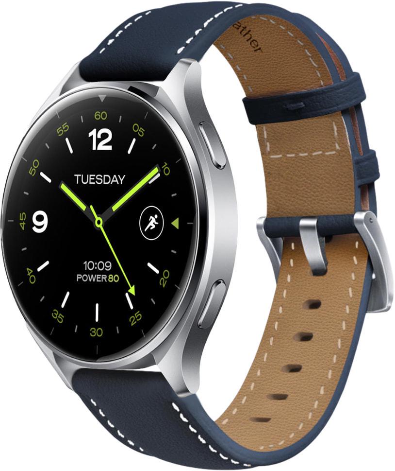 Ремешок кожаный Folsa для Xiaomi Watch 2/2 Pro Dark Blue (37178-5D)