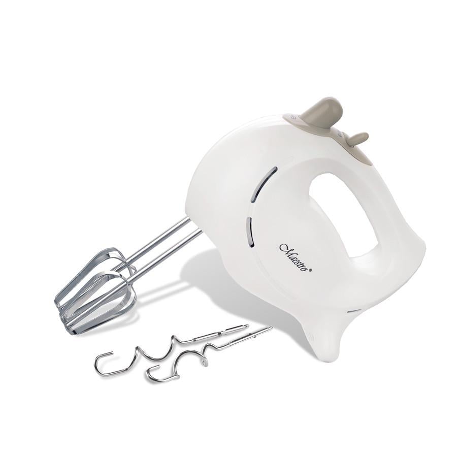 Миксер ручной с бежевыми вставками Белый (MR-502-BROWN)