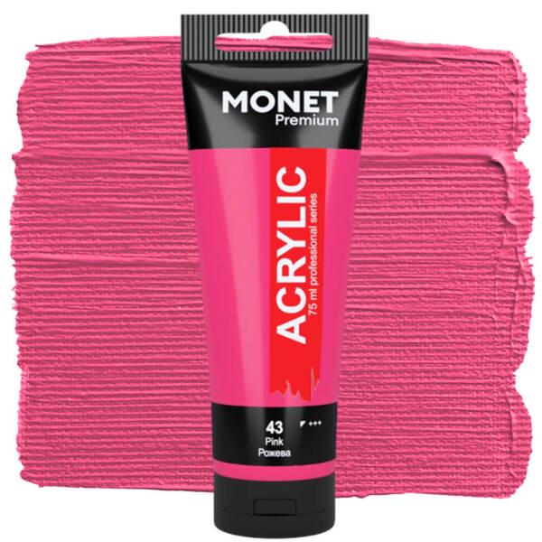 Акрилова фарба Monet 43 75 мл Рожевий (7563643) - фото 1 Акрилова фарба Monet 43 75 мл Рожевий (7563643) - фото 1