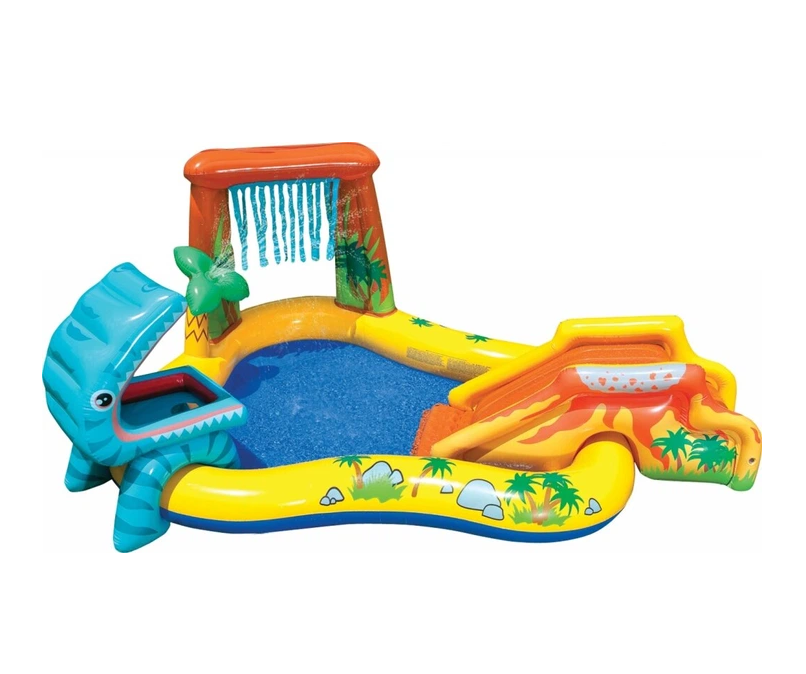 Надувной игровой центр Intex 57444 Динозавры с горкой для спуска 249х191х109 см/272 л (2229919075)