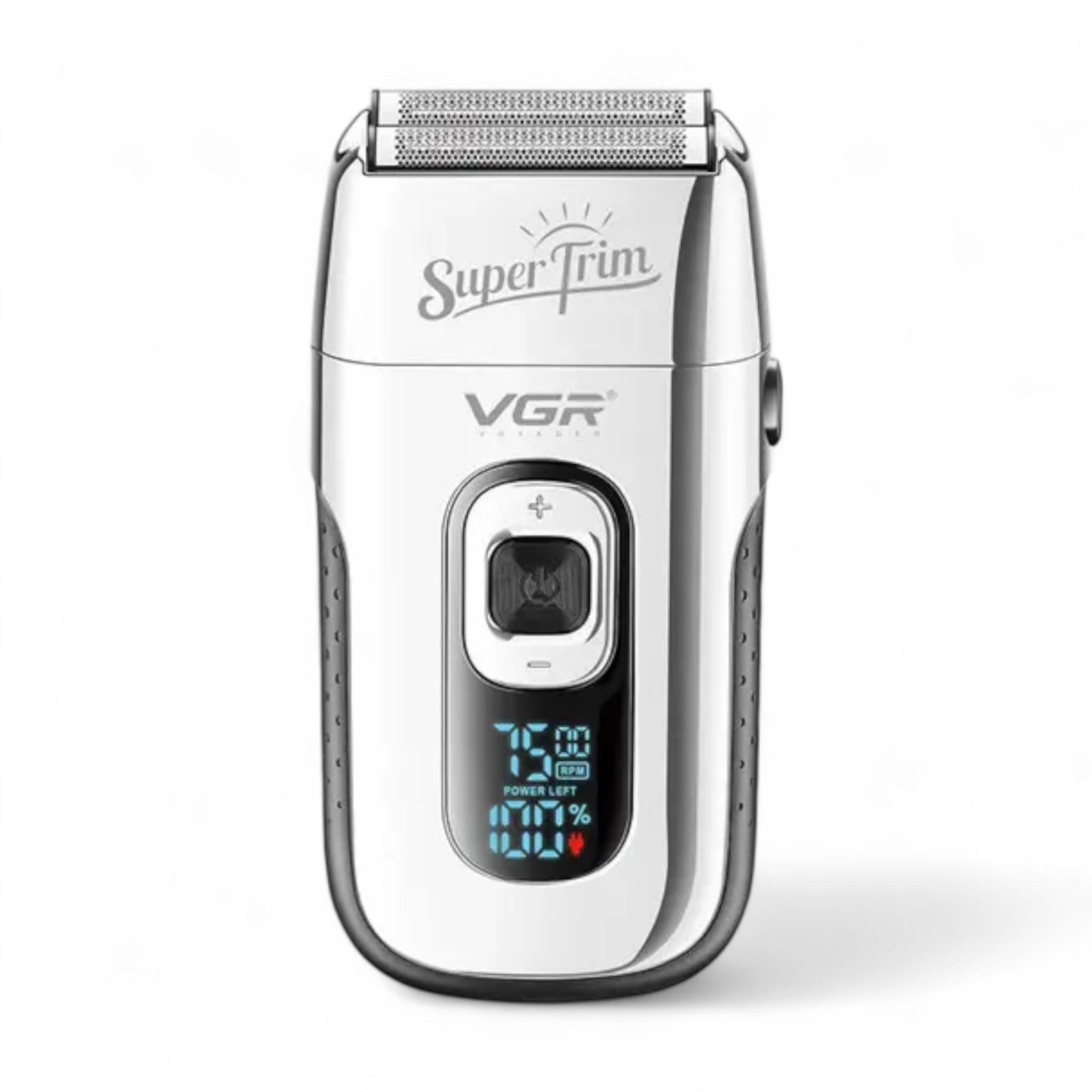 Електробритва VGR V-332 Super Trim шейвер подвійне лезо та триммер IPX4 LED display Silver (Е_V-332Silver)