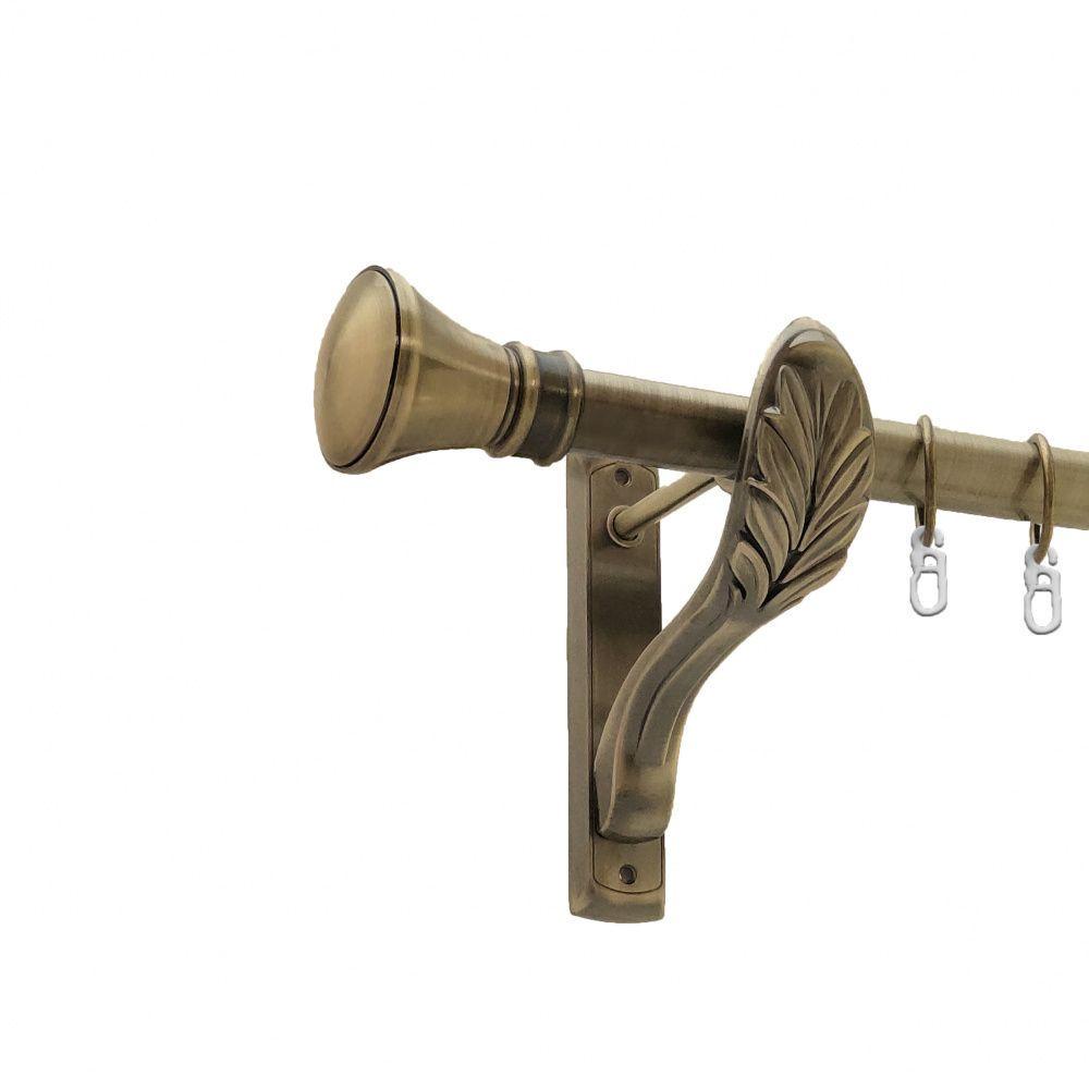 Карниз для штор Orvit Люксор однорядный гладкий 25 мм 300 см Антик (4224696)