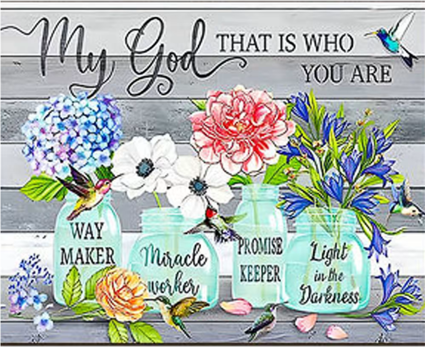 Алмазная мозаика Strateg четыре букета 30х40 см (HEG86905)