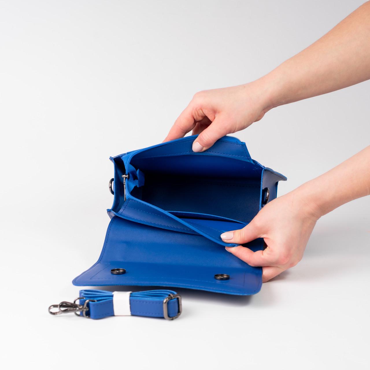 Сумка жіноча крос-боді XENIA № 18-24 Синій - фото 4 Сумка жіноча крос-боді XENIA № 18-24 Синій - фото 4