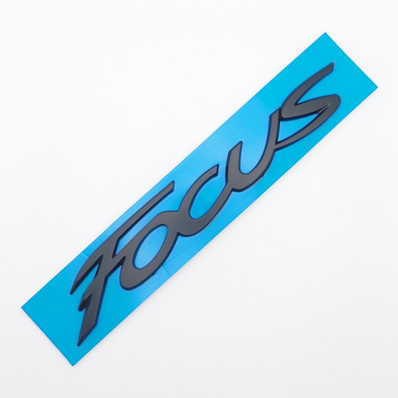 Эмблема надпись Focus Ford ABS 17х2,5 см Черный матовый (1730592173)