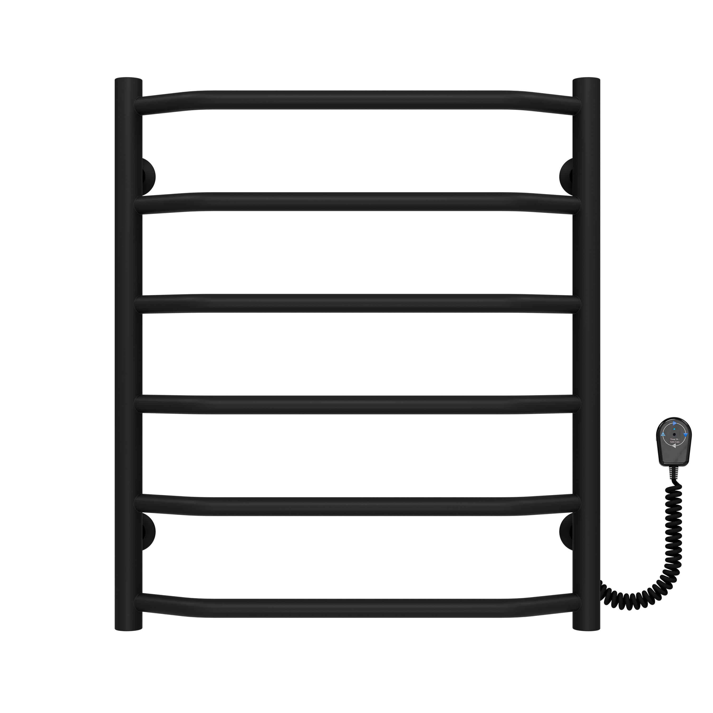 Полотенцесушитель электрический Deffi Трапеция П6 EF16 правое подключение нержавеющая сталь 500х600 мм Черный (C.TR.60.50.6.EBR5)