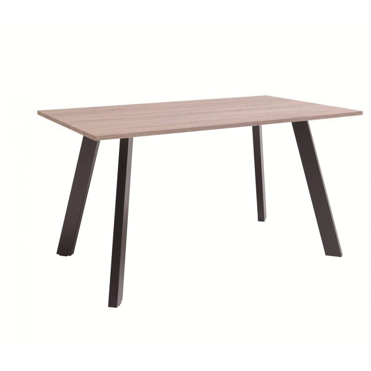 Стол кухонный Еленвуд 100x70 см МДФ натуральное дерево/металл черный Woody