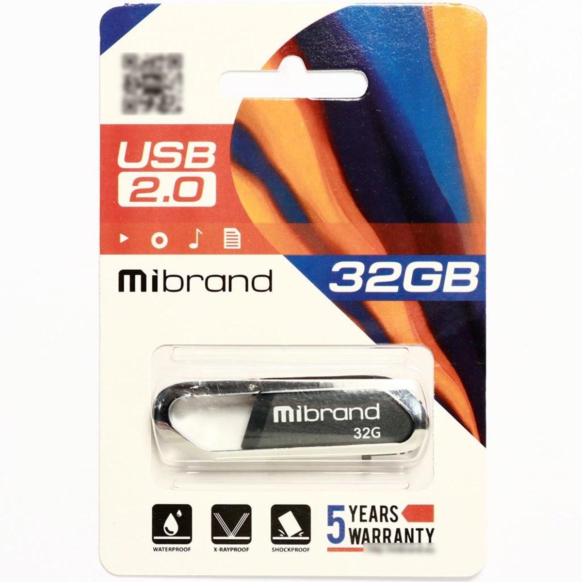 Flash Mibrand USB 2.0 Aligator 32Gb Grey (29caa1-15480) - фото 2