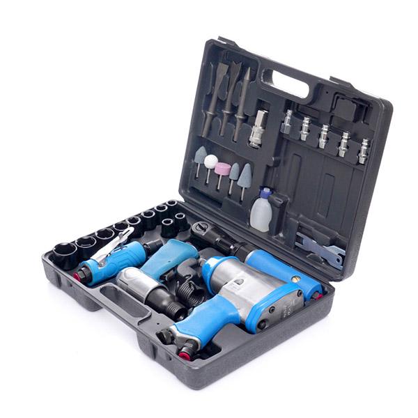 Набір пневмоінструменту TAGRED гайковерт/трещітка/молоток/пряма шліфувальна машина та аксесуари 34 од. (TA812)