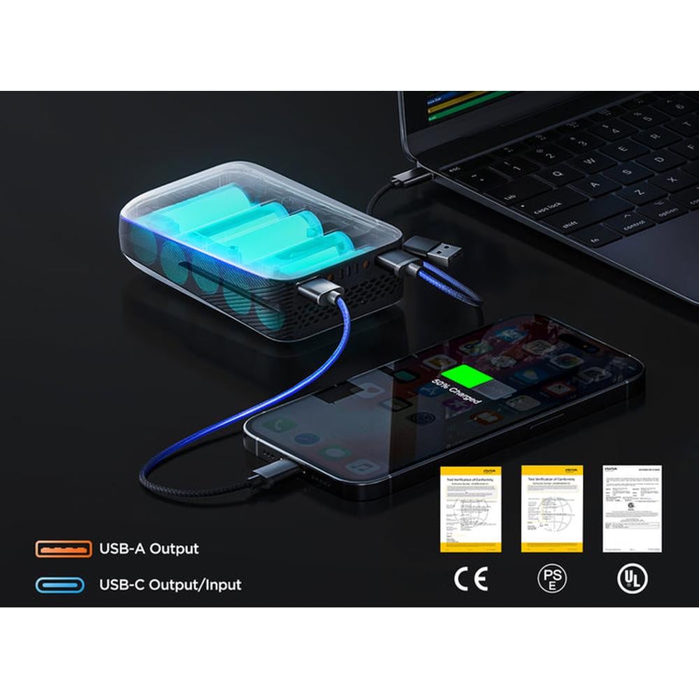 Пила цепная аккумуляторная Litheli Power Bank Litheli 20000 mAh 45W 2А (26976436) - фото 3 Пила цепная аккумуляторная Litheli Power Bank Litheli 20000 mAh 45W 2А (26976436) - фото 3