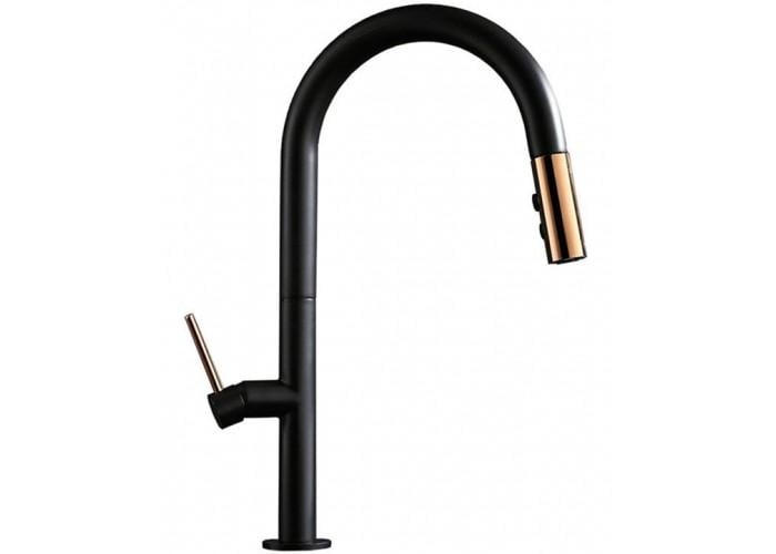Змішувач для кухні REA APOLLO Чорний/Рожеве Золото (REA-B9600) Змішувач для кухні REA APOLLO Чорний/Рожеве Золото (REA-B9600)