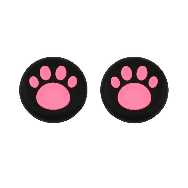 Накладки на стик для геймпадов PS5/PS4/Xbox One/Series S/Series X/Switch Pro 2 шт. Paw2 Black/Pink (26559486)