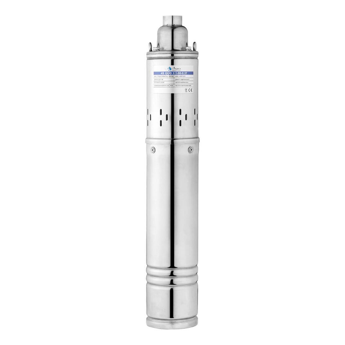 Насос глубинный шнековый Agua 4S QGD2,1-80-0,37 со встроенным конденсатором (CV035072)