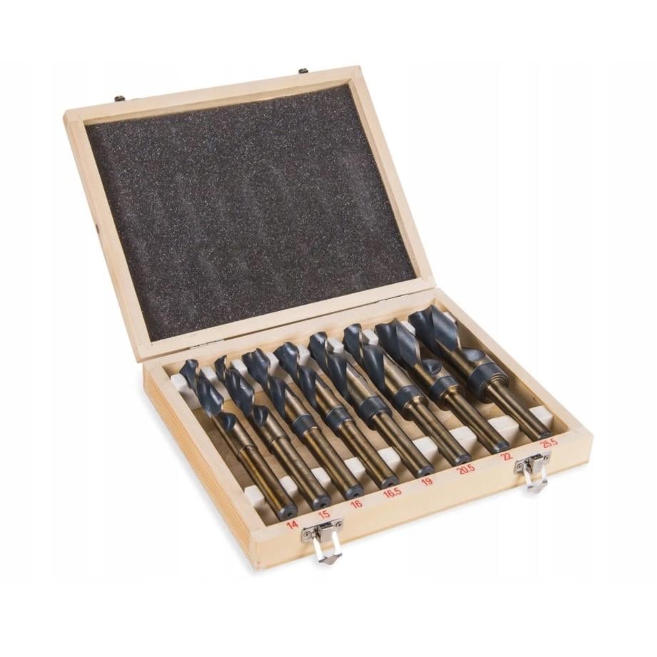 Набір свердел металу 14-25,5 мм 8 шт. (6956199505) Набір свердел металу 14-25,5 мм 8 шт. (6956199505)