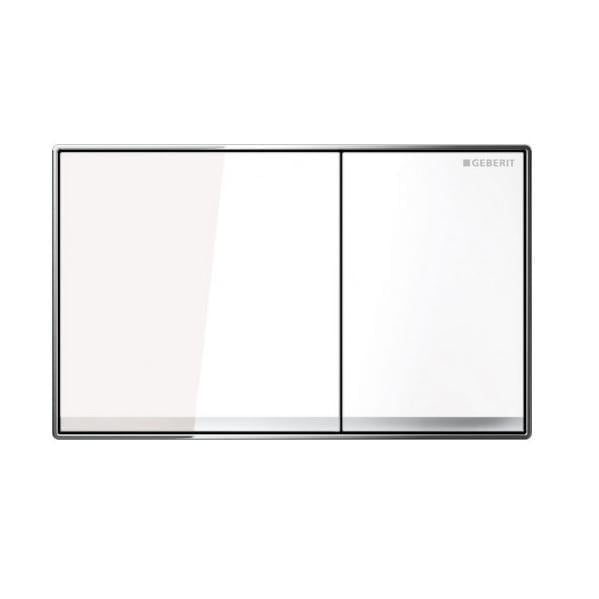 Кнопка смыва Geberit Sigma60 Стекло белое (115.640.SI.1)