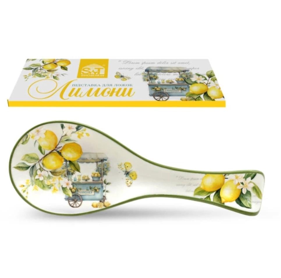 Подставка под ложку керамика 26х9, 5х3 см Белый (SNT 700-01-22)