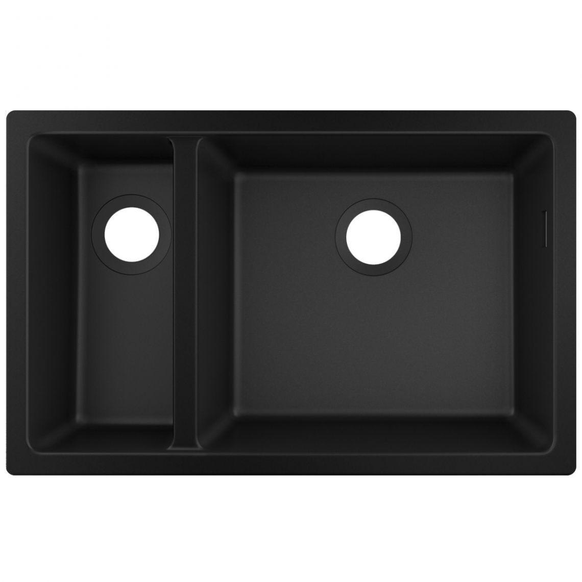 Мойка для кухни Hansgrohe S 51 S510-U635 под столешницу 180х450 мм Graphite/Black (43433170)