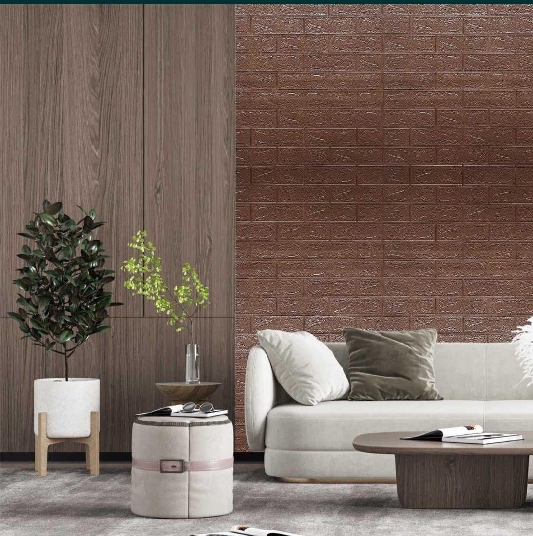 3D-панель декоративная под кирпич самоклеящийся 700x770x3 мм Коричневый (BN3-008) - фото 6 3D-панель декоративная под кирпич самоклеящийся 700x770x3 мм Коричневый (BN3-008) - фото 6